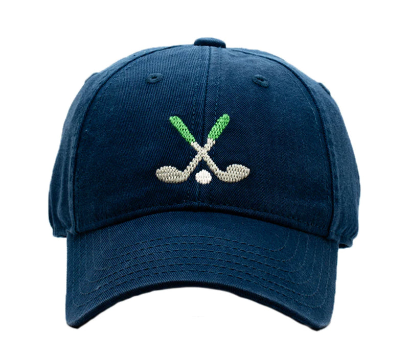 Golf Clubs on Navy Hat