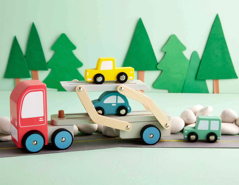 Wood Car Carrier Truck Toy