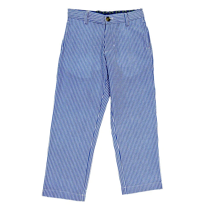 J. Bailey Sailor Blue Seersucker Stripe Pants- size 10