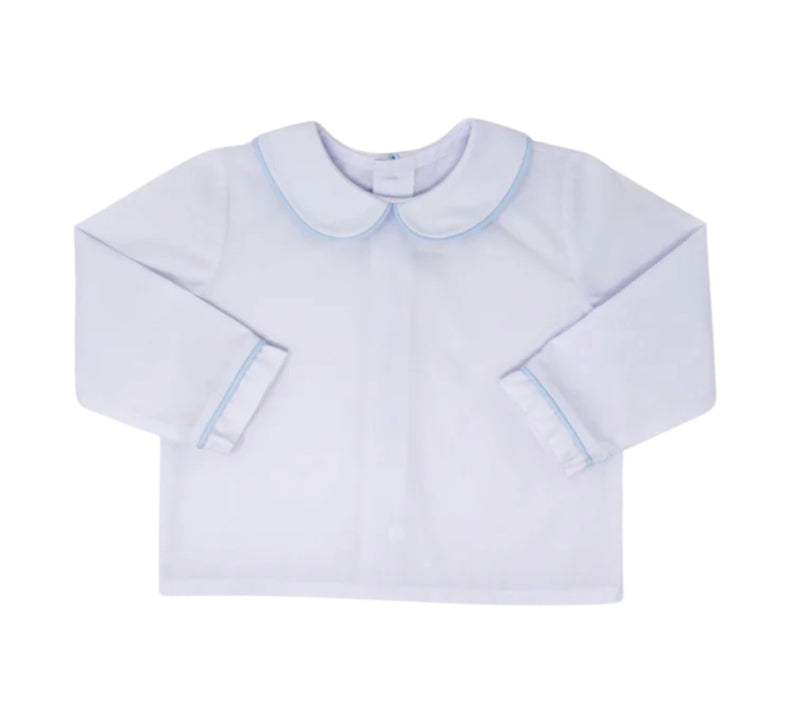 Sibley White/Blue Pique LS Shirt