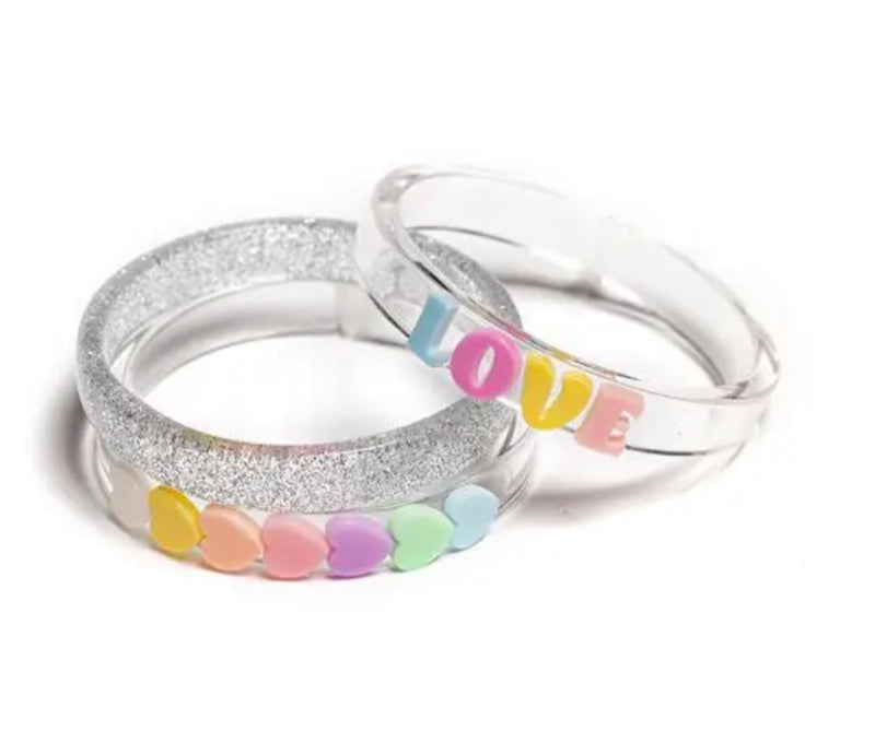 Love & Heart Candy Bangles - Set of 3