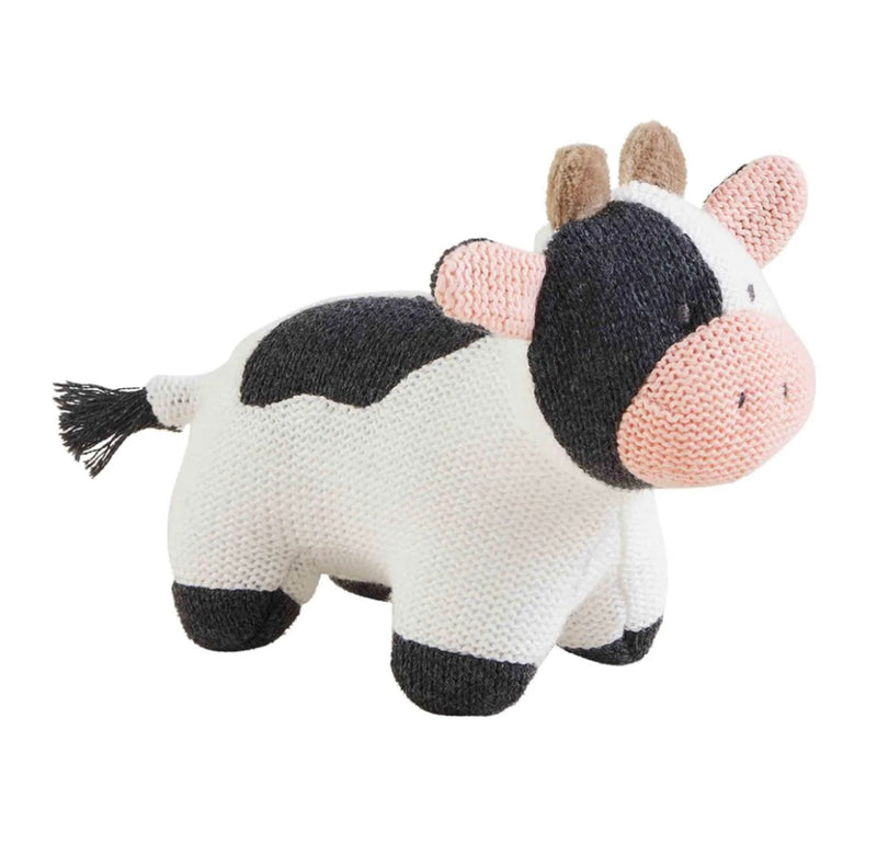 Cow Farm Knit Rattle