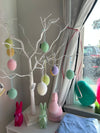 Flocked Pastel Egg Ornaments