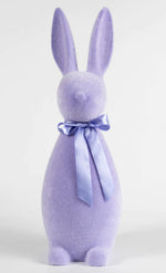 Large Flocked Button Nose Bunny